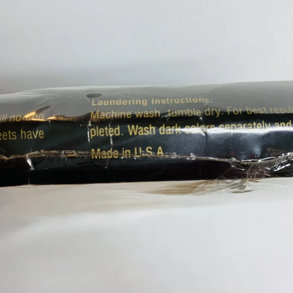 Vintage Fifth Ave by Stevens Blue Full Flat No Iron Sheet Made in USA NOS NEW